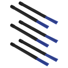 1 Pair Black Handles Jazz Drum Brushes Sticks Blue Nylon 32cm