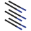 1 Pair Black Handles Jazz Drum Brushes Sticks Blue Nylon 32cm 1