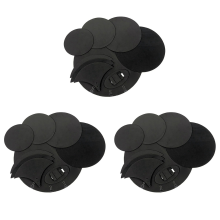 10Pcs Drum Mute Pads Kit Bass Snare Drum Sound Off Mute Muffler Set