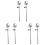 2Pcs Bass Drum Pedal Beater Hammer Head Percussion Instrument ,Silver 1