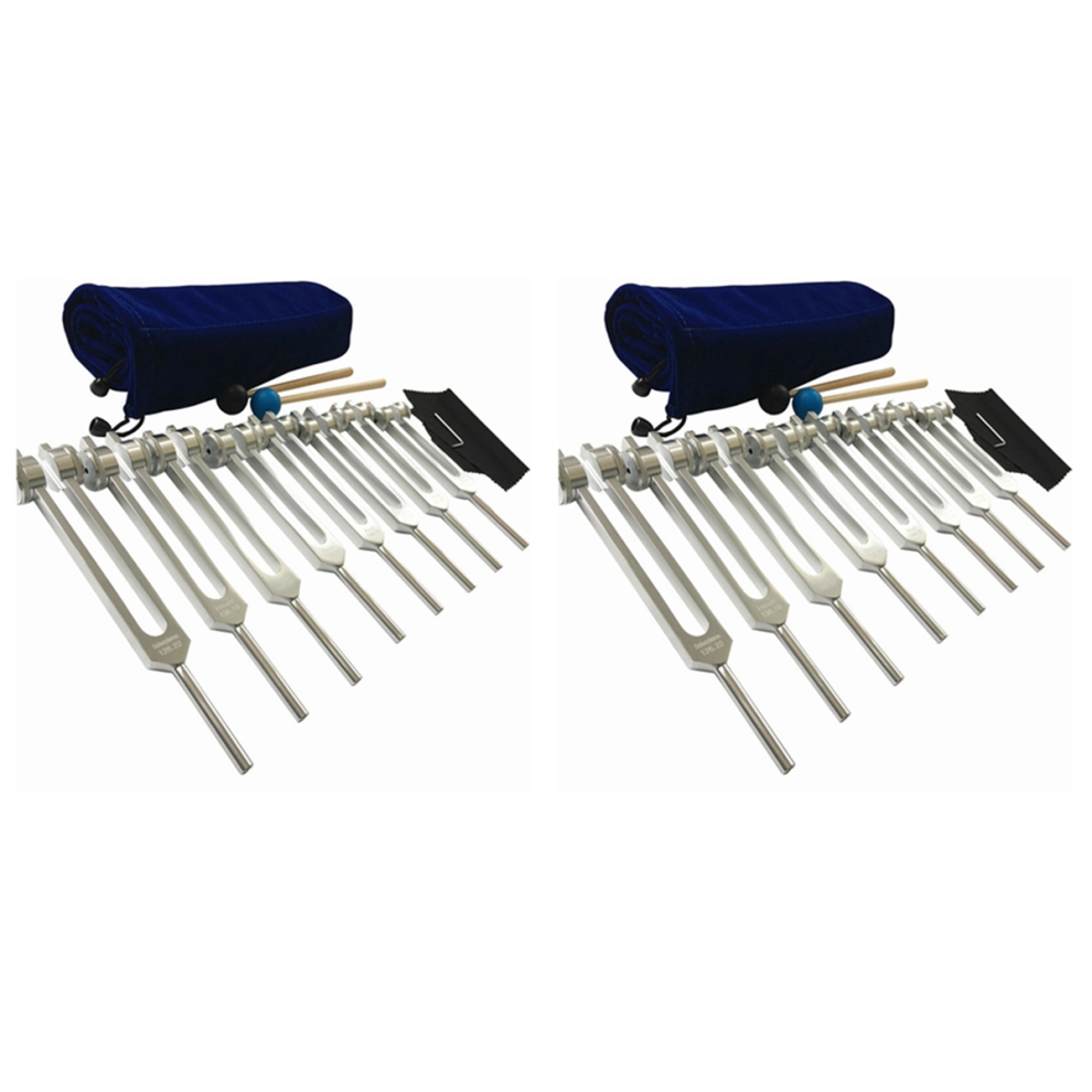 Silver Chakra For Healing, 8 Pieces Chakra Tuning Fork For Meditation