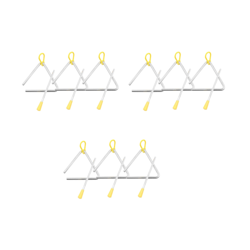 Music Triangle Instrument Set,with 3 Pack Triangle 4 Inch