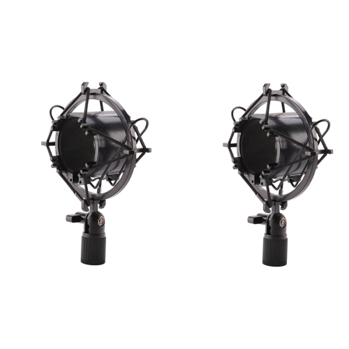 2X Universal 3KG Bearable Load Mic Shock Mount Clip Holder Black