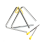 Music Triangle Instrument Set,with 3 Pack Triangle 4 Inch 3