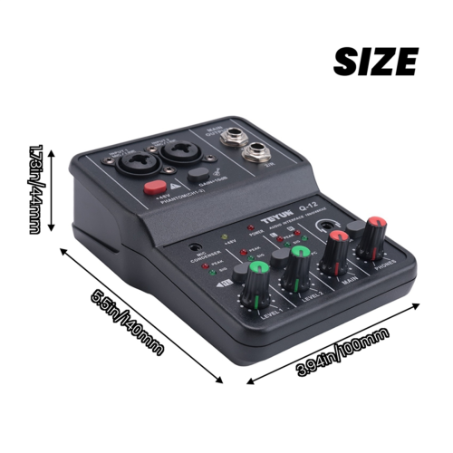 Q-12 Interface 4 Channel 48V Stereo Computer Sound Card 1