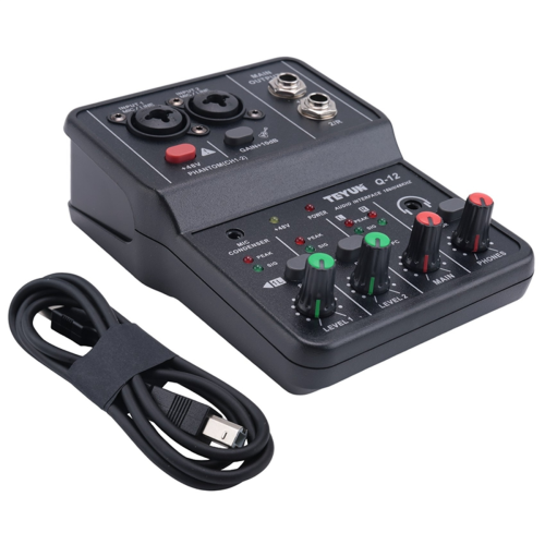 Q-12 Interface 4 Channel 48V Stereo Computer Sound Card 2