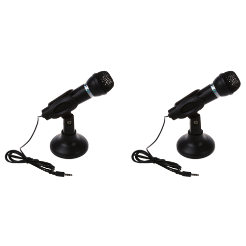 Laptop PC Computer 3.5mm Network Stand Mini phone Mike Black