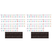 Color Piano Keyboard Stickers for 88/61/54/49/37 Key Multi-Color