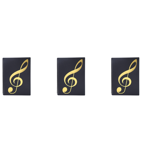 Sheet Music Folder, 60 Pages, Sheet Music/Holder, (Black)