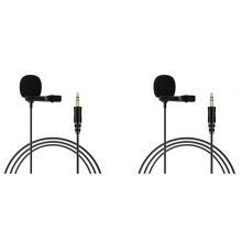 Omnidirectional 3.5mm Lavalier Tie Clip Audio Mic for Camera Phone