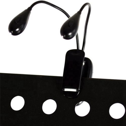 2Pcs Music Stand Light Clip on LED Book Lights Dual Arm Reading 2