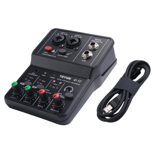Q-12 Interface 4 Channel 48V Stereo Computer Sound Card 2