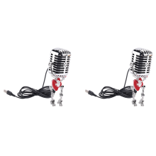 Retro Style Vintage Microphone Robot Desk Lamp, Table Lamp Red