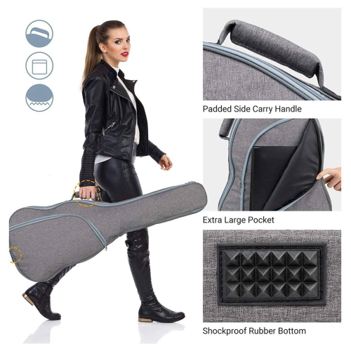 Electric Guitar Gig Bag 12MM Padding Dual Adjustable Shoulder 1