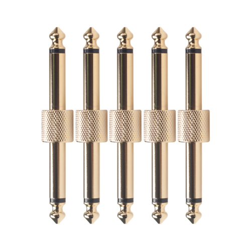 5Pcs 1/4 Inch 6.35 mm Guitar Effects Pedal Connector Coupler Jack 2