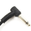 6 x Electric Guitar Cables 6 inch 1/4 Right Angle Effect Patch Black 4