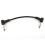 6 x Electric Guitar Cables 6 inch 1/4 Right Angle Effect Patch Black 3