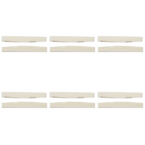 6 String Acoustic Bone Bridge Guitar Slotted Saddle (Pack of 2)
