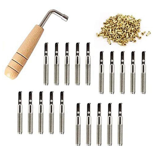40 Pcs Tuning Pin Nails and 40Pcs Rivets,with L-Shape Wrench,for Lyre 1