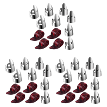 8Pcs Stainless Steel Finger Picks 4Pcs Plastic Thumb Picks