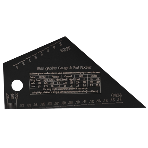 Fret Leveling Tool Guitar Bass Neck Fingerboard Measuring Ruler 2