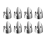 8Pcs Stainless Steel Finger Picks 4Pcs Plastic Thumb Picks 2
