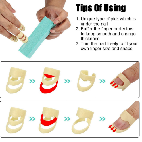 8Pcs Adjustable Finger Picks Plastic for Guitar Bass Banjo Ukulele 2