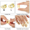 8Pcs Adjustable Finger Picks Plastic for Guitar Bass Banjo Ukulele 4