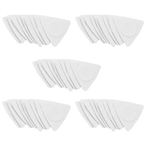 10pcs Triangle-Guitar picks 1.0 0.75 0.5 mm in PC + ABS White