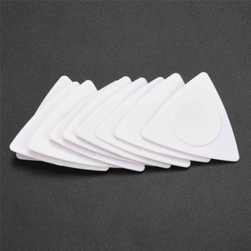 10pcs Triangle-Guitar picks 1.0 0.75 0.5 mm in PC + ABS White 1