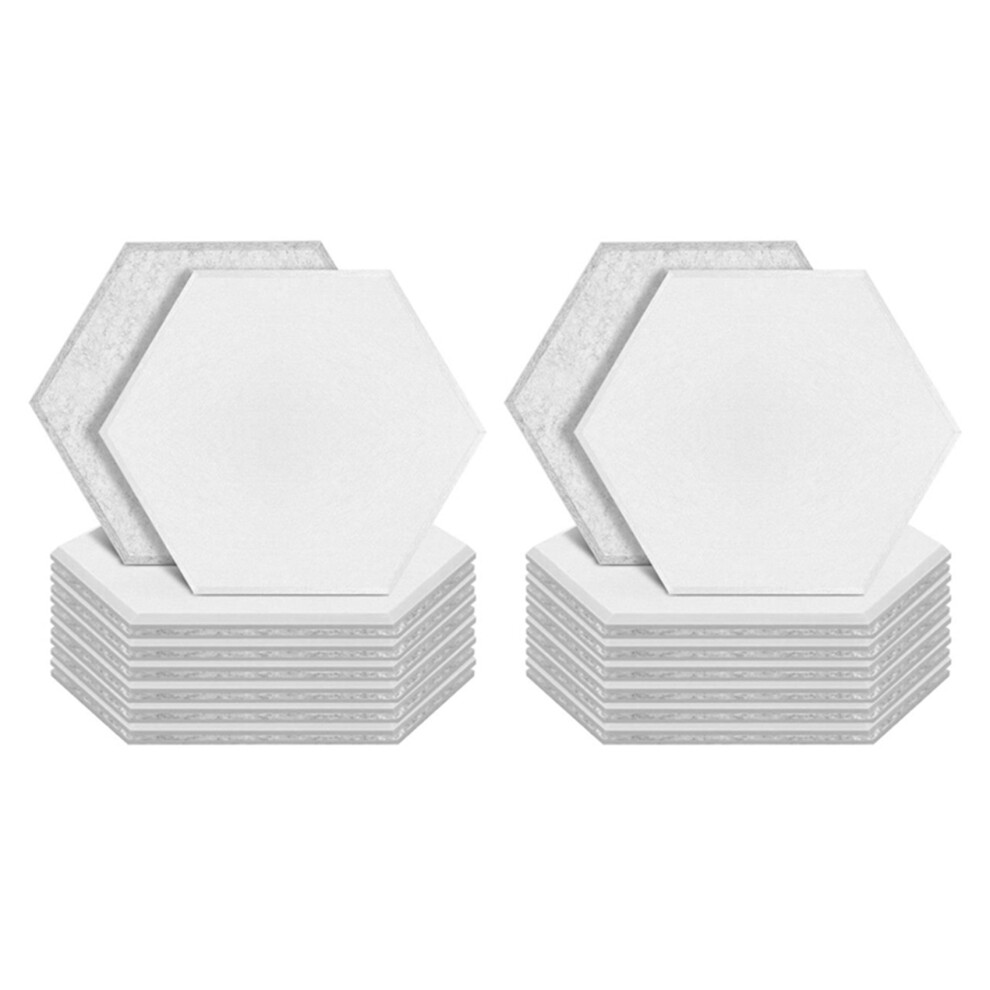 12 Pcs Hexagon Acoustic Panels Beveled Edge Sound Proof Foam Panels 4711671244278