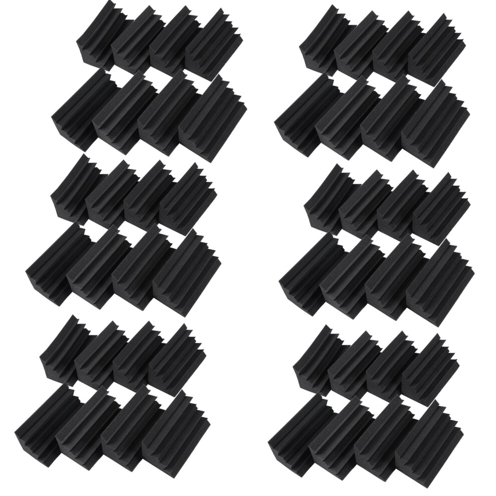 4.6 In X 4.6 In X 9.5 In Black Trap Acoustic Wall Foam (8Pcs, Black) 4711671245473