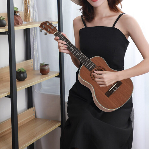 Ukulele 26 Inch Guitar 4 Strings Ukulele Handcrafted Wood Mahogany 2