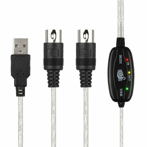 MIDI to USB Cable Connector PC to Synthesizer Music Keyboard Adapter 1