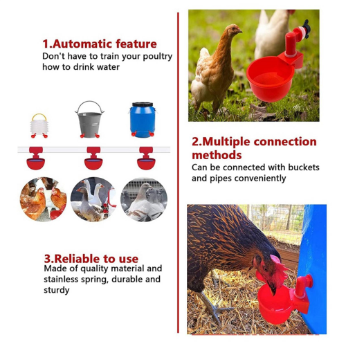20Pcs Automatic Poultry Drinker Bowl Hanging Drinking Bowls 1