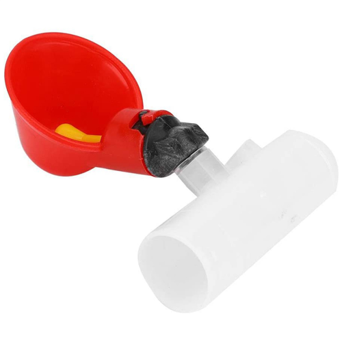 Chicken Drinking Cup 10 Pieces Automatic Red Plastic Duck Bird Quail 2
