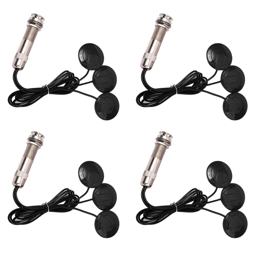 Guitar Contact 3 Transducer Pickup System for Acoustic 6.35mm Jack