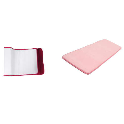 120X40cm Absorbent Nonslip Memory Foam Floor Mat Carpet Pink 1