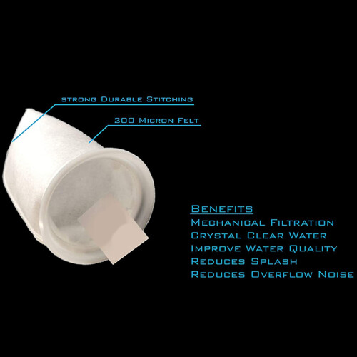 4PCS Filter Socks, 200 Micrometre, for Fish Tank Aquarium for Sump 2