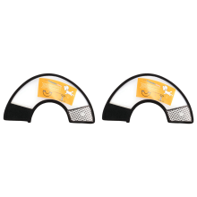 Elizabethan Pet Wound Healing Cone E- Collar White with Black