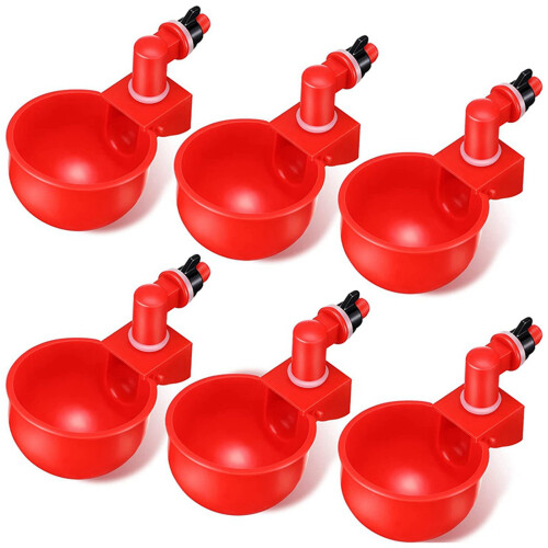 12PCS Chicken Watering Cup Automatic Filling Waterer Poultry Drinking 2