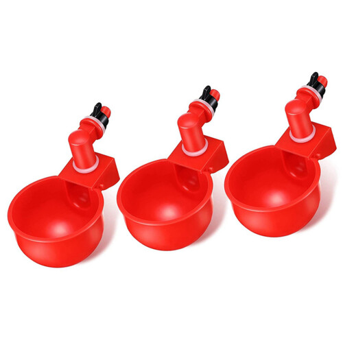 12PCS Chicken Watering Cup Automatic Filling Waterer Poultry Drinking 1