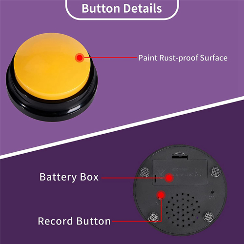 Recordable Dog Buttons, for Communication Pet Training Buzzer, 8PCS 2