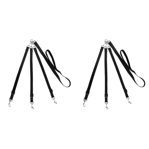 3 Way Dog Leash, Multiple Dog Pet Cat Puppy Leashes (Black)
