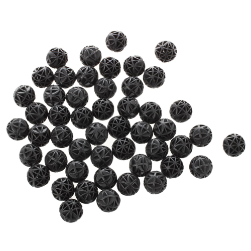 50 Pcs 18mm Diameter Black Bio Balls for Aquarium Pond Filter 2
