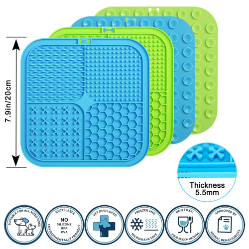 Lick Mat, Dog Licking Mat with Suction Cups Blue 1