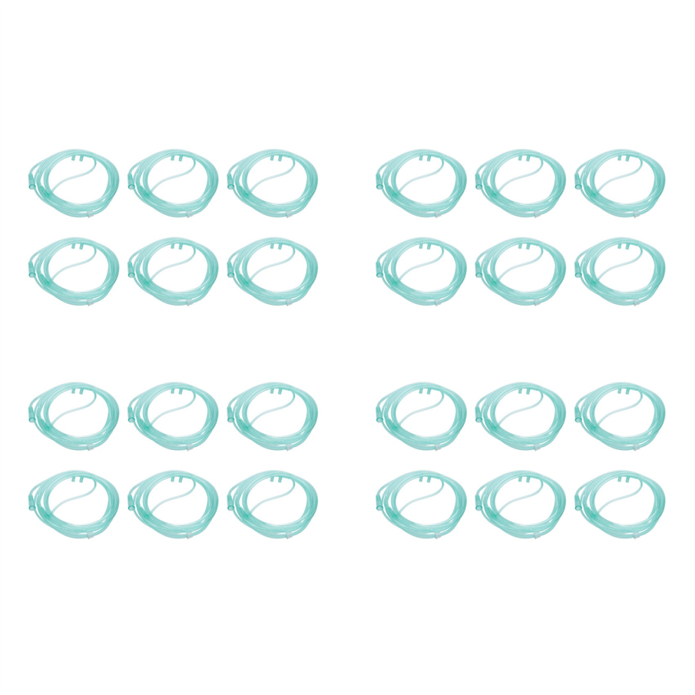 Green 6Pcs Oxygen Cannulas 2 Meters Nasal Cannula O2 Cannula For Adults