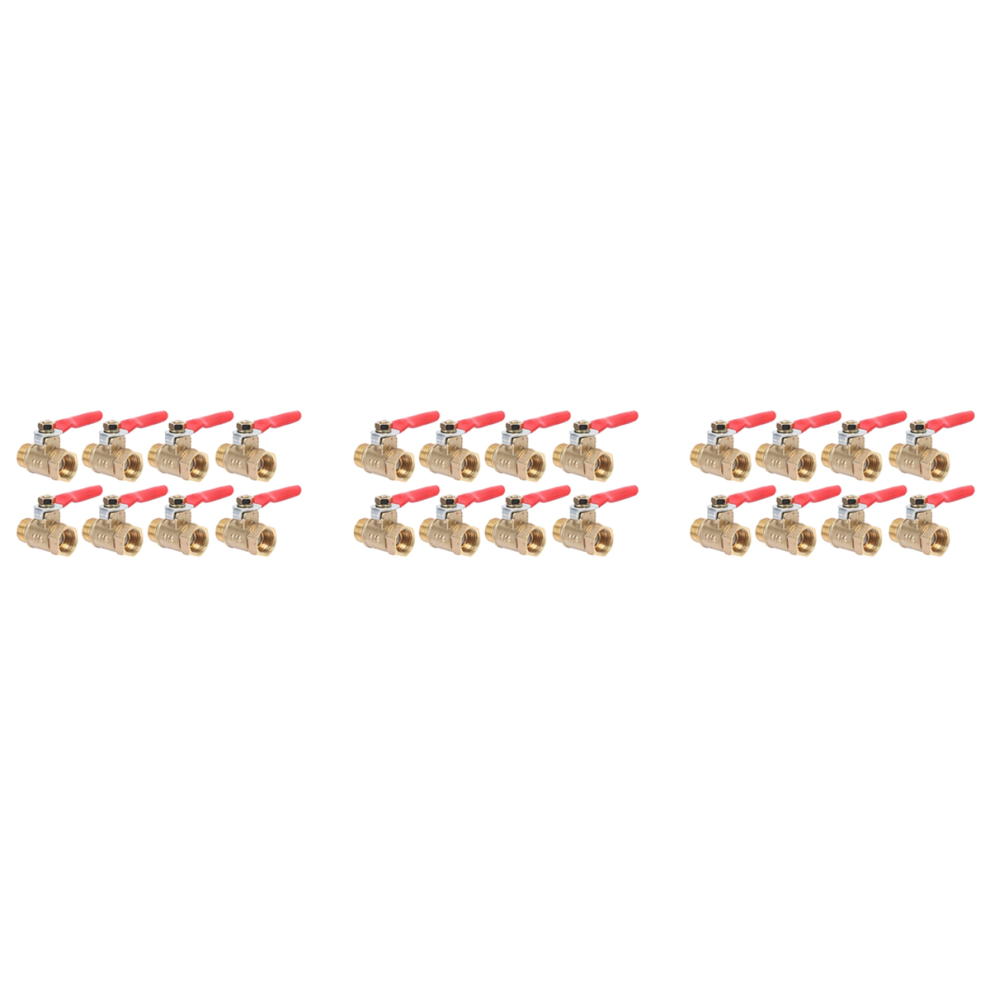 8Pcs 1/4 Inch Brass Ball Male And Female Npt Thread Pipe Fitting 4711893404030