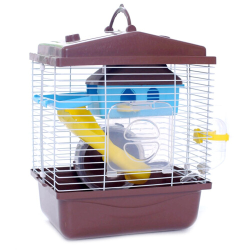 Pet Cage Hamster Cottage with Skylight Double Layer House Pink 1
