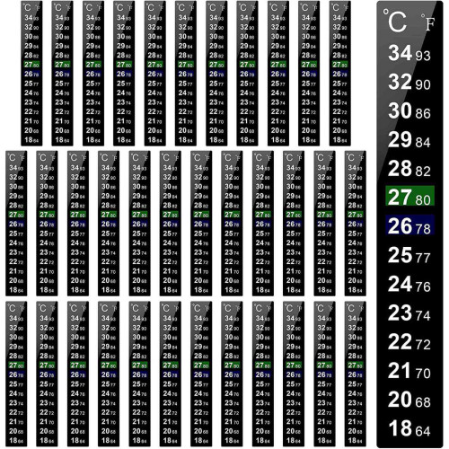 72 Pieces Digital Temperature Sticker Strip Aquarium Thermometer 2